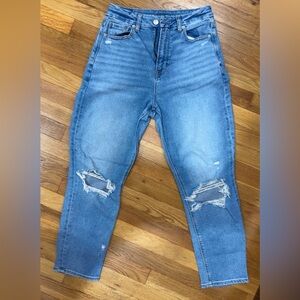 American Eagle Outfitters Light Blue Distressed Skinny Jeans